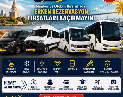 HAZİRAN AYI KAMPANYASI DEVAM EDİYOR! MİNİBÜS VE OTOBÜS KİRALAMA ARAÇLARIMIZ TÜKENMEK ÜZERE