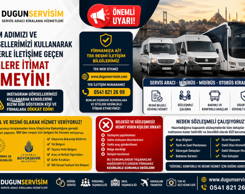 DUGUNSERVİSİM.COM ADINI VE GÖRSELLERİNİ TAKLİT EDEN KİŞİLERE DİKKAT
