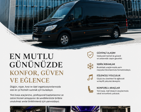 DUGUNServisim.com Sizleri En Mutlu Gününüzde Konfor, Güven ve Eğlendirmeye Devam Ediyo