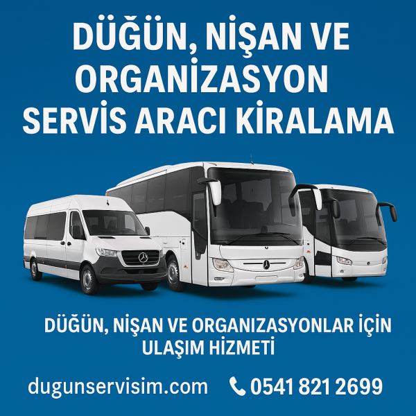 Düğün Servisi Kirala - Özel Günler için Servis, Minibüs, Otobüs Kiralama